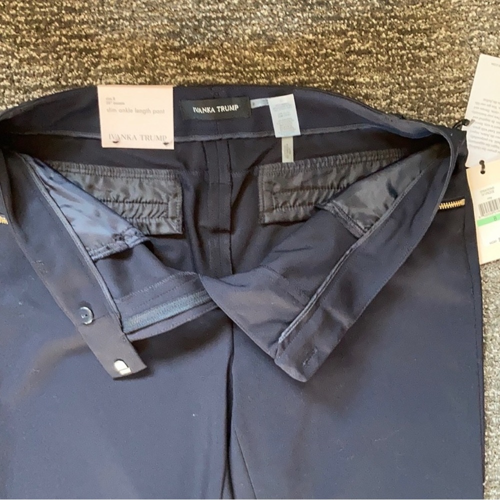 Ivanka Trump Stretch cotton sateen slim ankle pant NWT - Picture 3 of 8